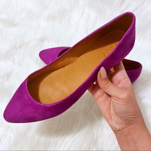 Madewell Shoes - MADEWELL 1937 Footwear Violet Suede Pointed Flats